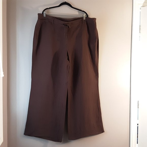 Lane Bryant Brown Linen Pants | 22/24 - Picture 3 of 14